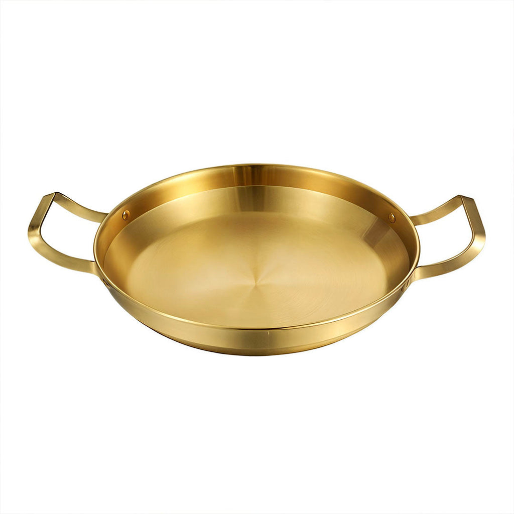 SOGA 26cm 鍍金乾鍋，202 級不鏽鋼材質，廚房必備