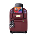 NNEAGS PVC Leather Car Back Seat Storage Bag Multi-Pocket Organizer Backseat and iPad Mini Holder Red-0
