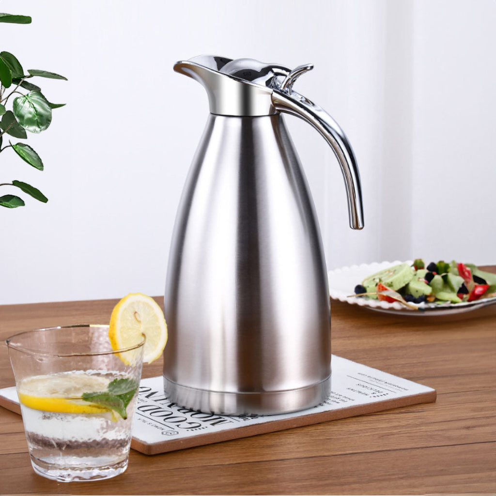SOGA 1.5L Silver Color 3-Layer Inner Stainless Steel, Vacuum Insulated and Outer Stainless Steel Thermal Flask-1