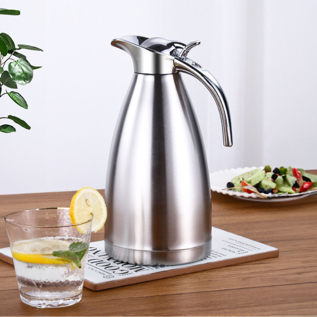 SOGA 1.5L Silver Color 3-Layer Inner Stainless Steel, Vacuum Insulated and Outer Stainless Steel Thermal Flask-1