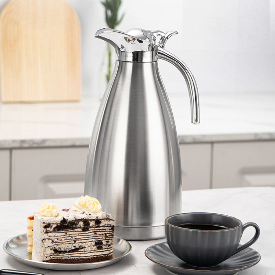 SOGA 1.5L Silver Color 3-Layer Inner Stainless Steel, Vacuum Insulated and Outer Stainless Steel Thermal Flask-2