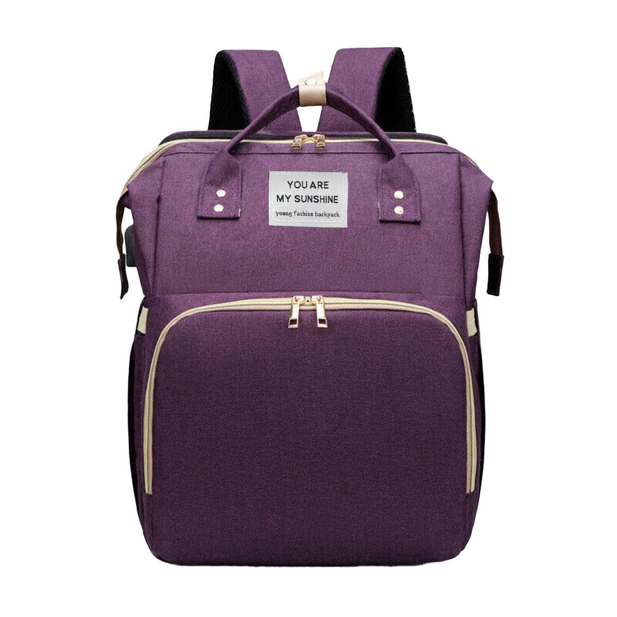 Foldable Travel Backpack with Built In Portable Rest Mat and Storage Compartments