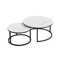 Round Tea Table Living Room Rock Plate for Home Coffee Table Modern Decor