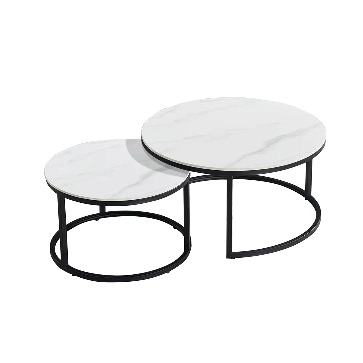 Round Tea Table Living Room Rock Plate for Home Coffee Table Modern Decor