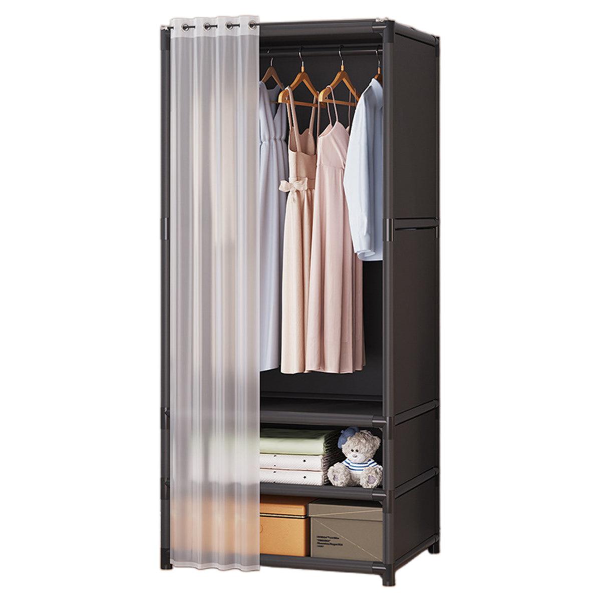 Multi-Function Clothes Storage Rack for Home Bedroom Space Saving Durable-7