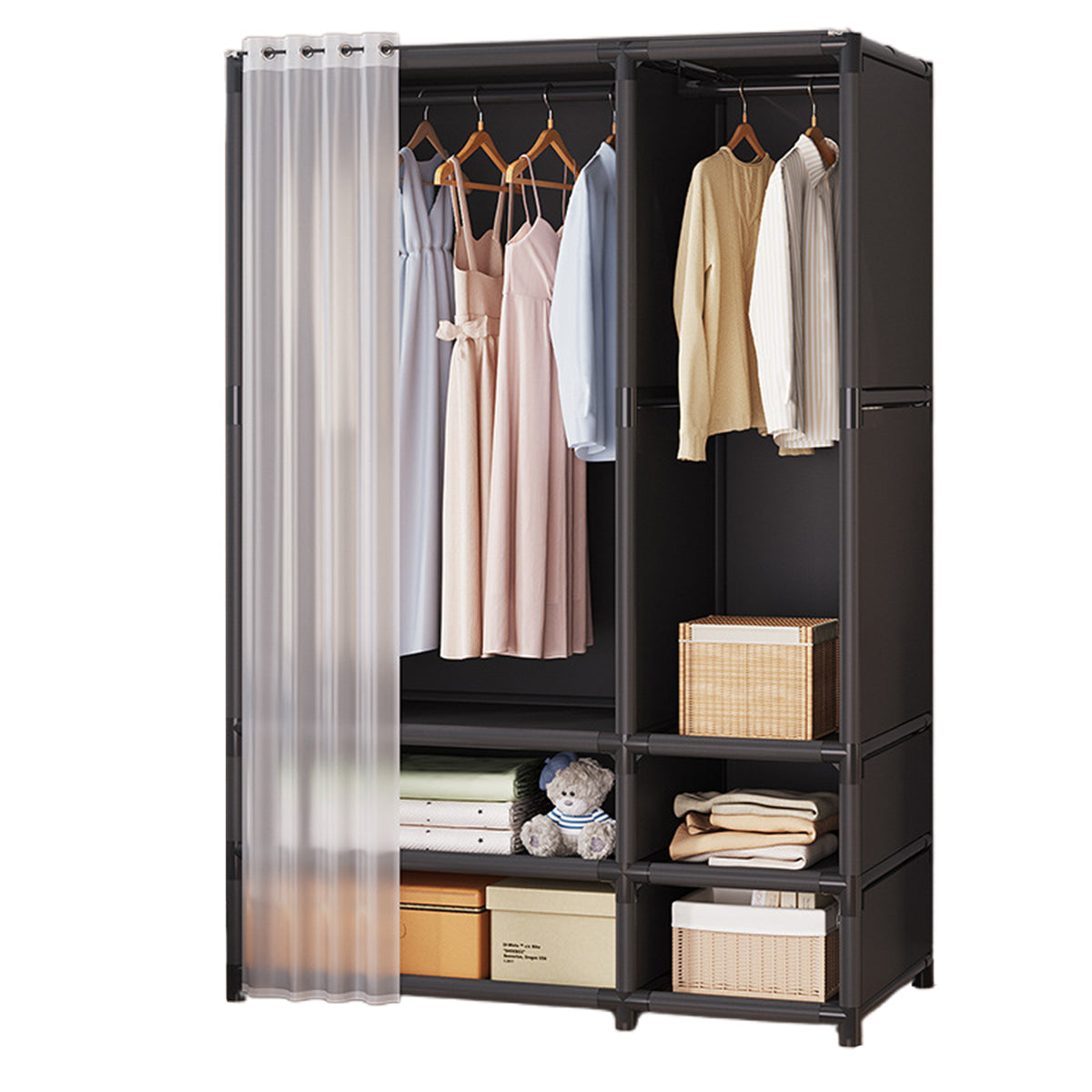 Multi-Function Clothes Storage Rack for Home Bedroom Space Saving Durable-8