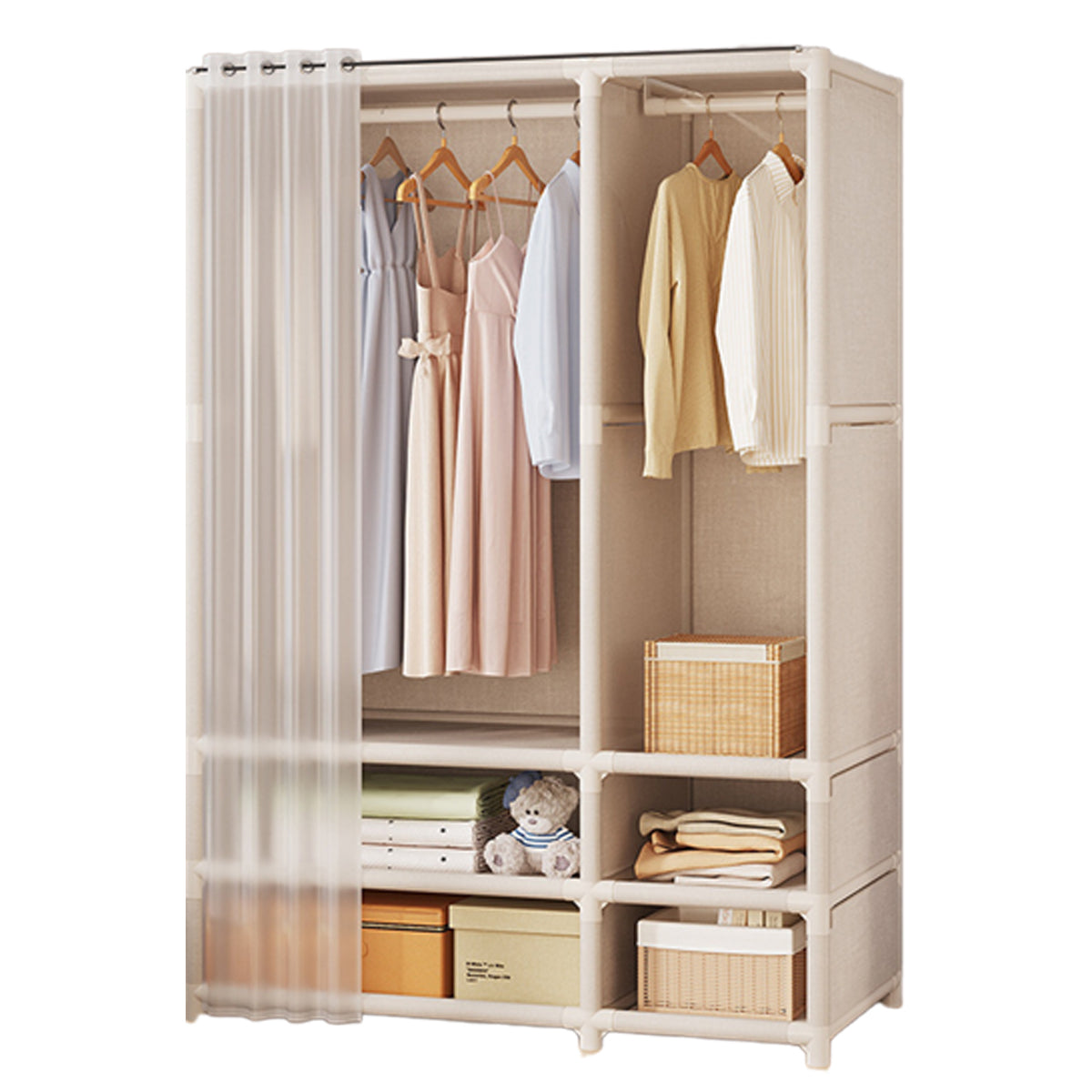 Multi-Function Clothes Storage Rack for Home Bedroom Space Saving Durable-6