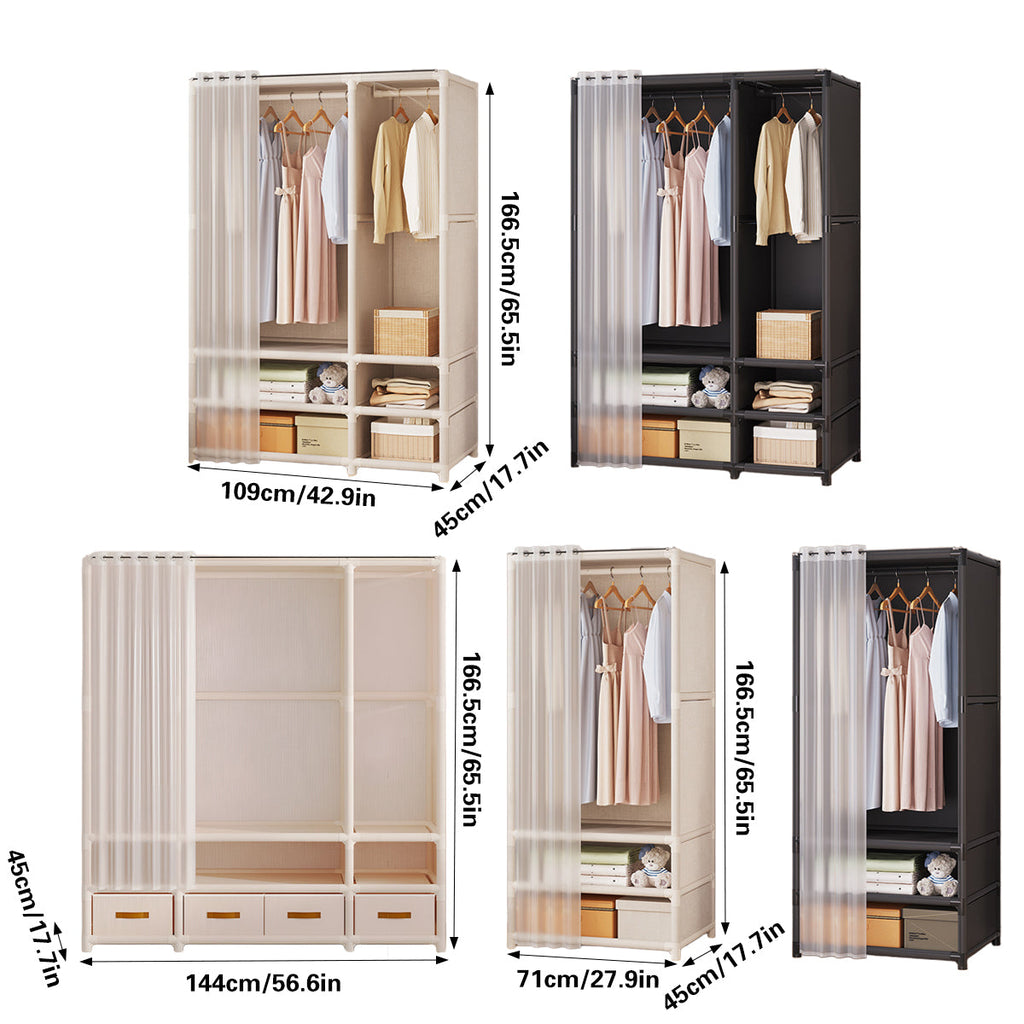 Multi-Function Clothes Storage Rack for Home Bedroom Space Saving Durable-2