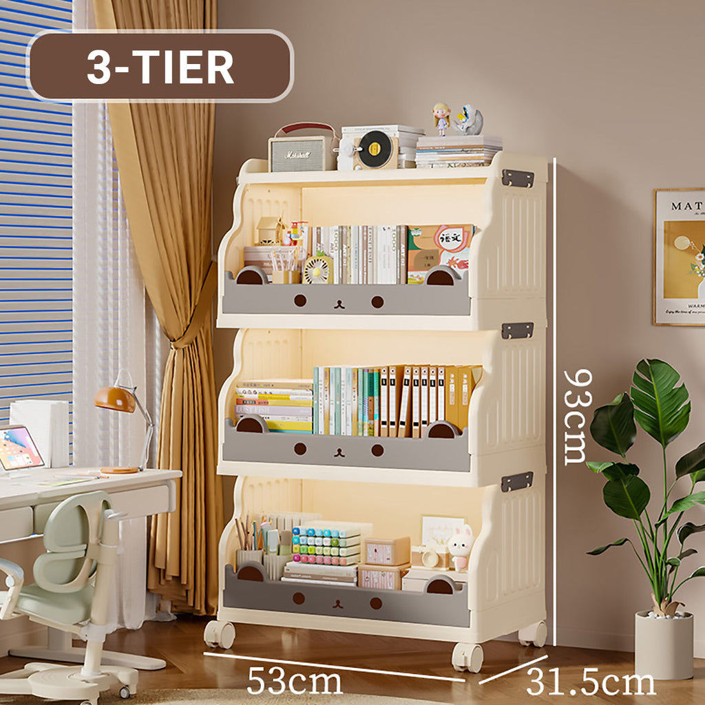 Multi Tier Movable Foldable Storage Rack Space Saving Easy Carry Practical