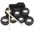 Foldable USB Electronic Drum Set with Pads-0