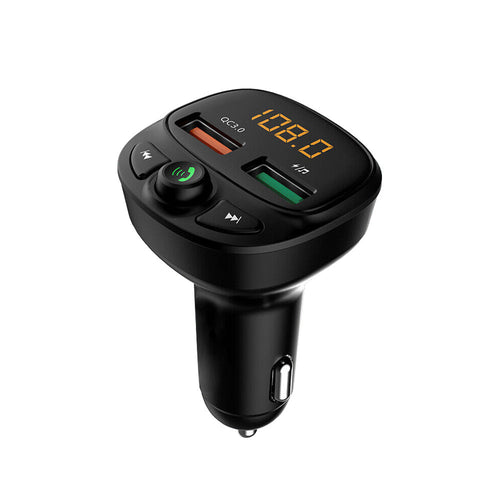 適用於 iPhone 和 Samsung 的車用手機充電器 FM 發射器