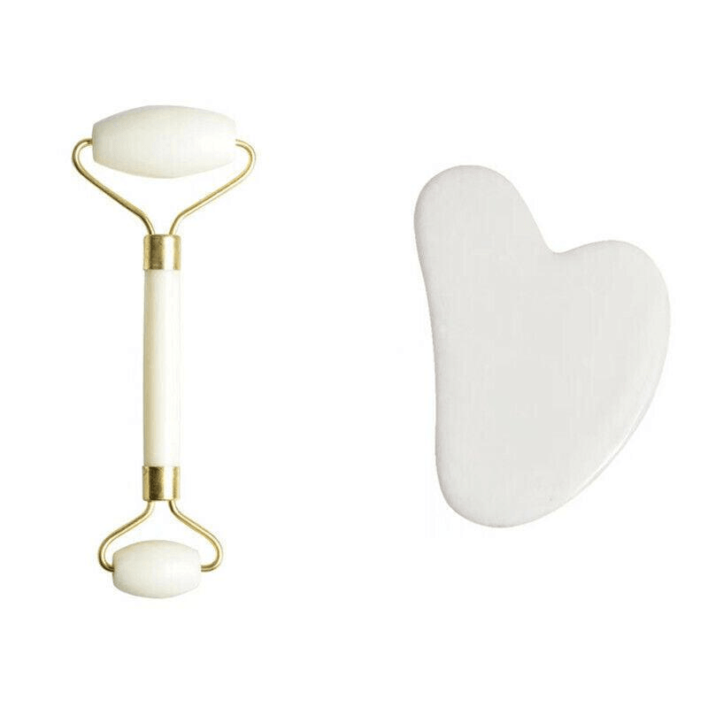 Jade Face Massage Roller Facial Massager Beauty Tool Body Eye Neck Gua Sha Board