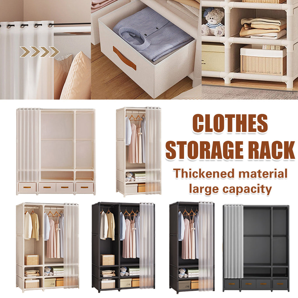 Multi-Function Clothes Storage Rack for Home Bedroom Space Saving Durable-0
