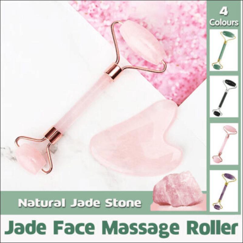 Jade Face Massage Roller Facial Massager Beauty Tool Body Eye Neck Gua Sha Board