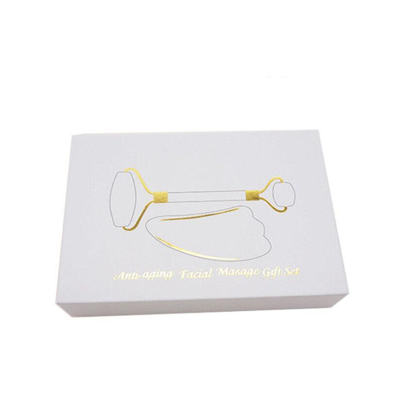 Jade Face Massage Roller Facial Massager Beauty Tool Body Eye Neck Gua Sha Board