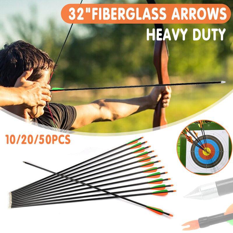 10X/20X/50X 32" Fiberglass Arrows for Archery Hunting Compound Bows