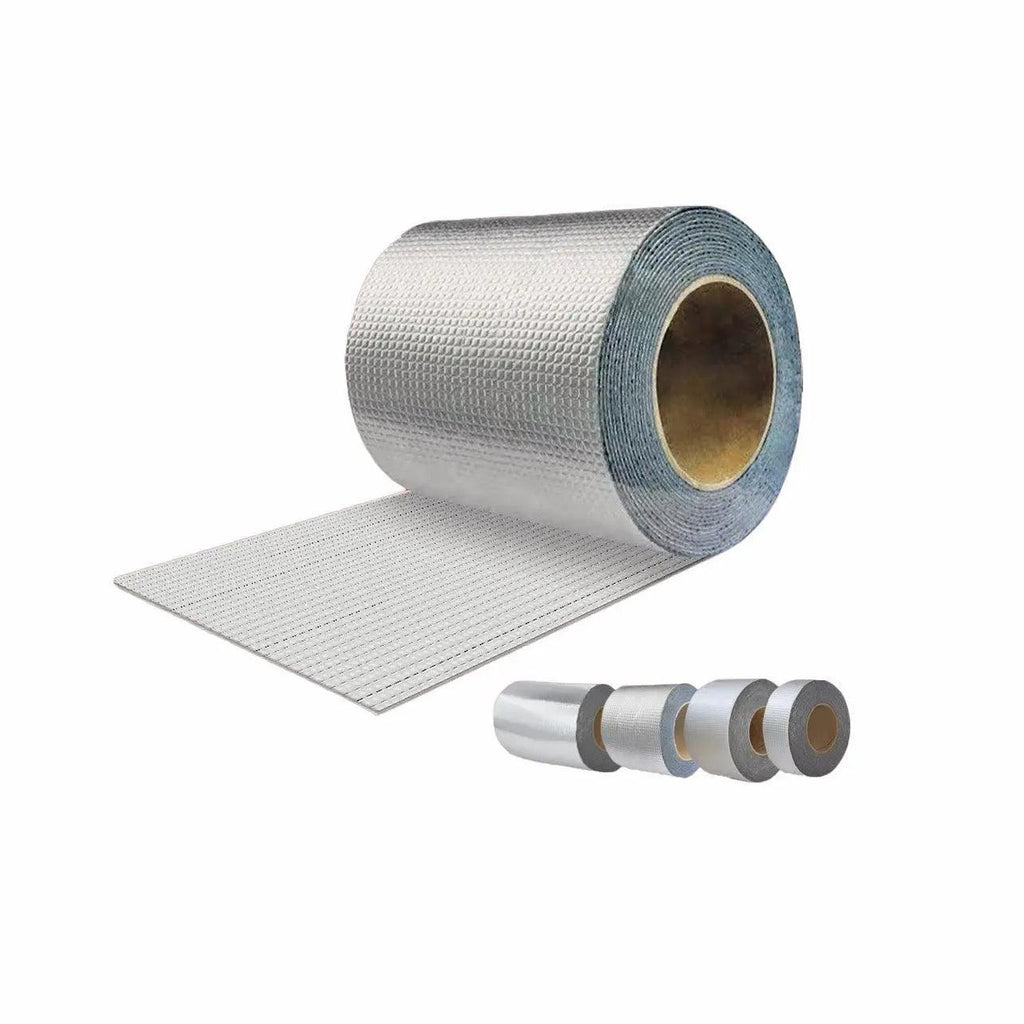 5M Waterproof Tape Butyl Rubber Aluminium Foil Roof Pipe Caravan Repair Flashing