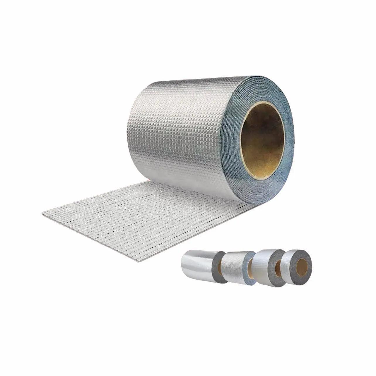 5M Waterproof Tape Butyl Rubber Aluminium Foil Roof Pipe Caravan Repair Flashing