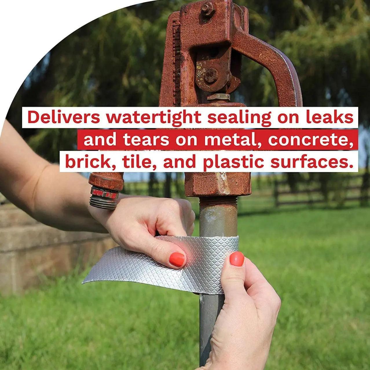 5M Waterproof Tape Butyl Rubber Aluminium Foil Roof Pipe Caravan Repair Flashing