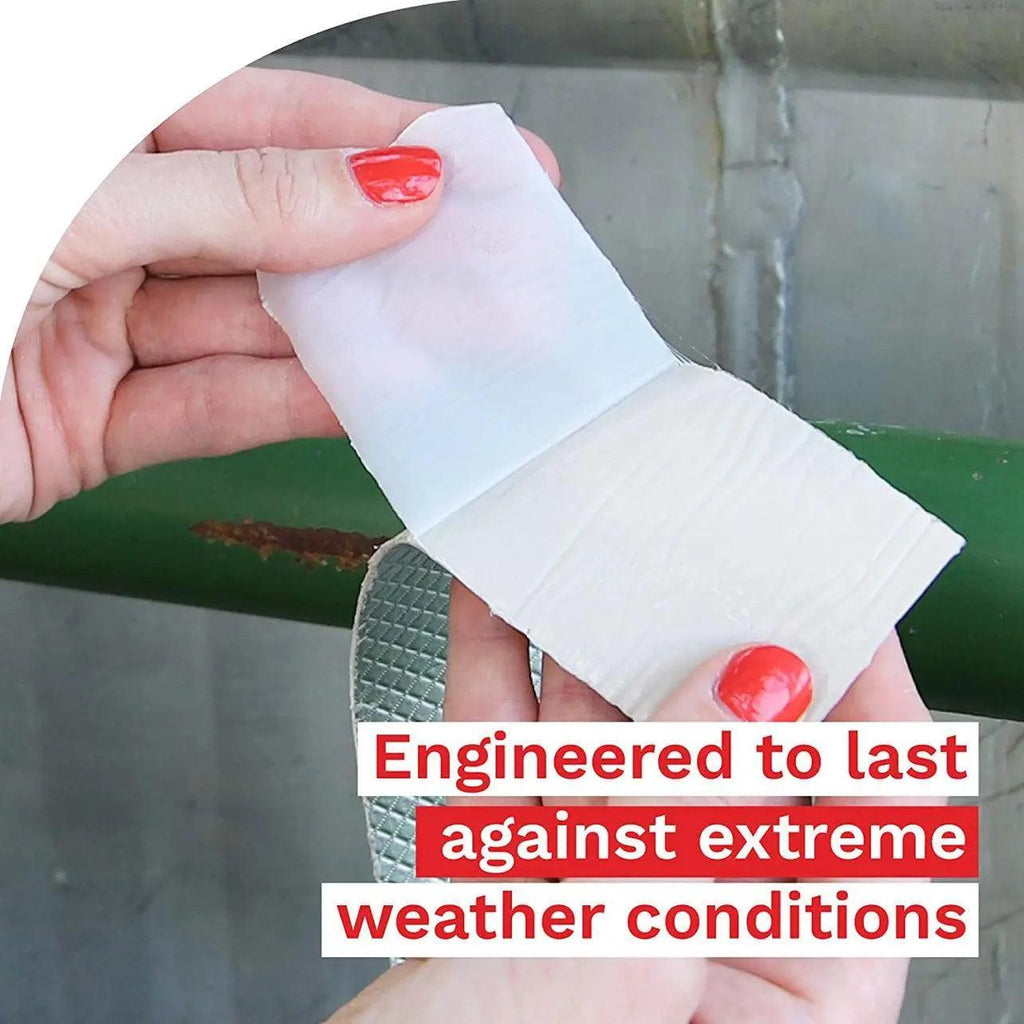 5M Waterproof Tape Butyl Rubber Aluminium Foil Roof Pipe Caravan Repair Flashing