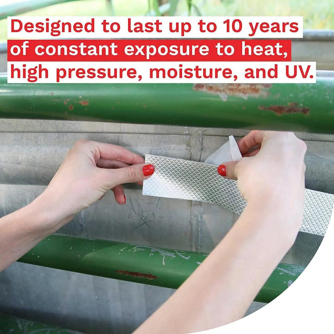 5M Waterproof Tape Butyl Rubber Aluminium Foil Roof Pipe Caravan Repair Flashing