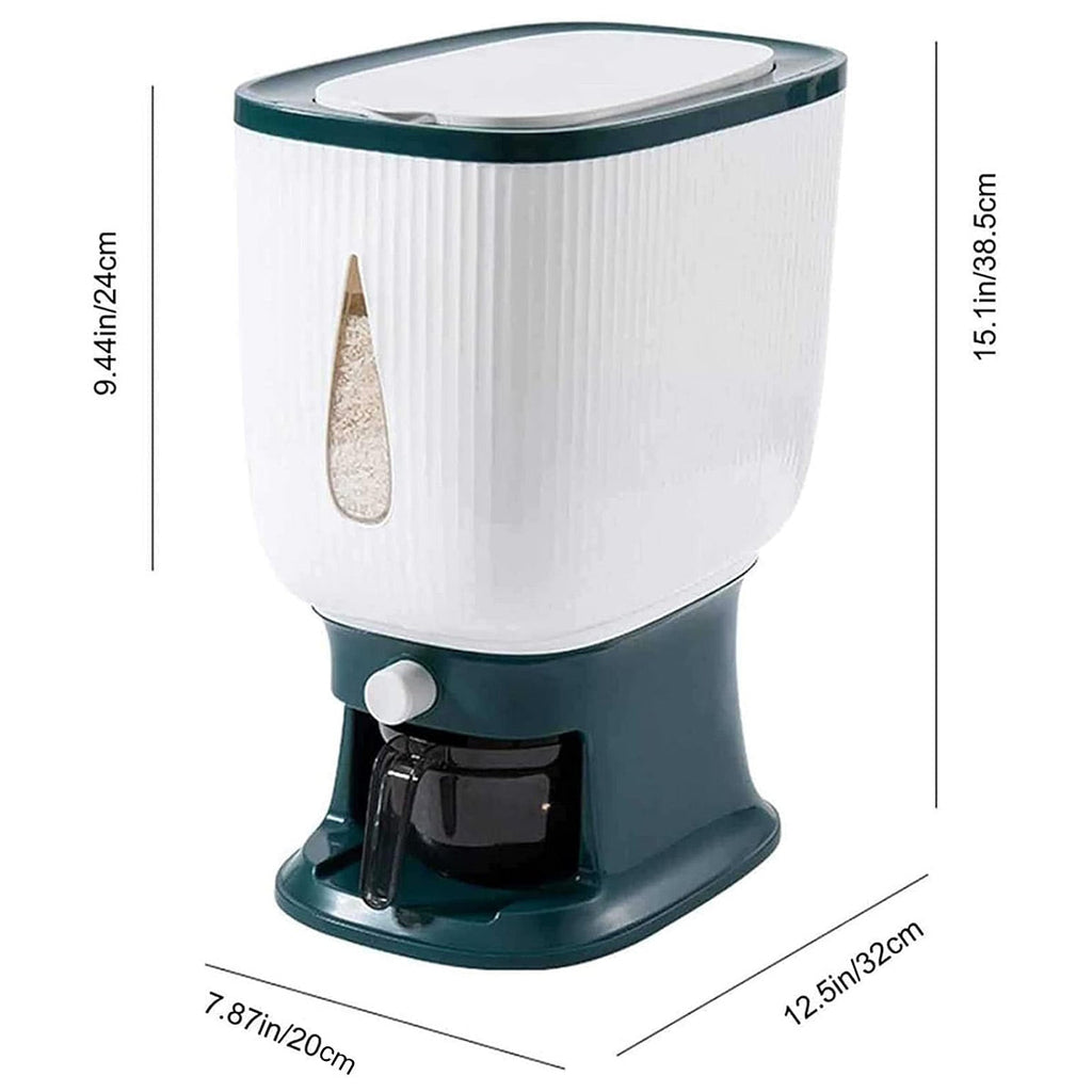 10kg Rice Storage Bucket Household Metering Rice Container Large Capacity
