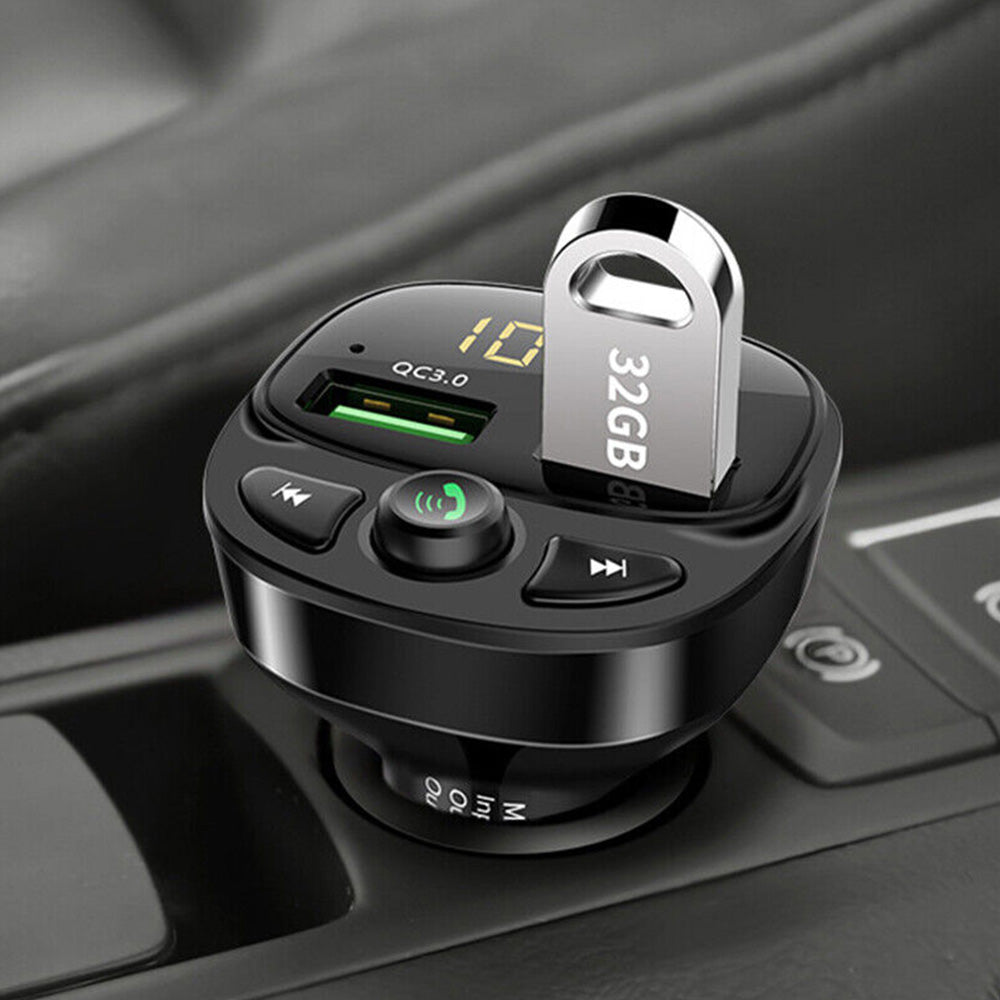 適用於 iPhone 和 Samsung 的車用手機充電器 FM 發射器
