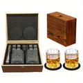 NNETM Whiskey Glasses Gift Set with Stones & Tongs-0