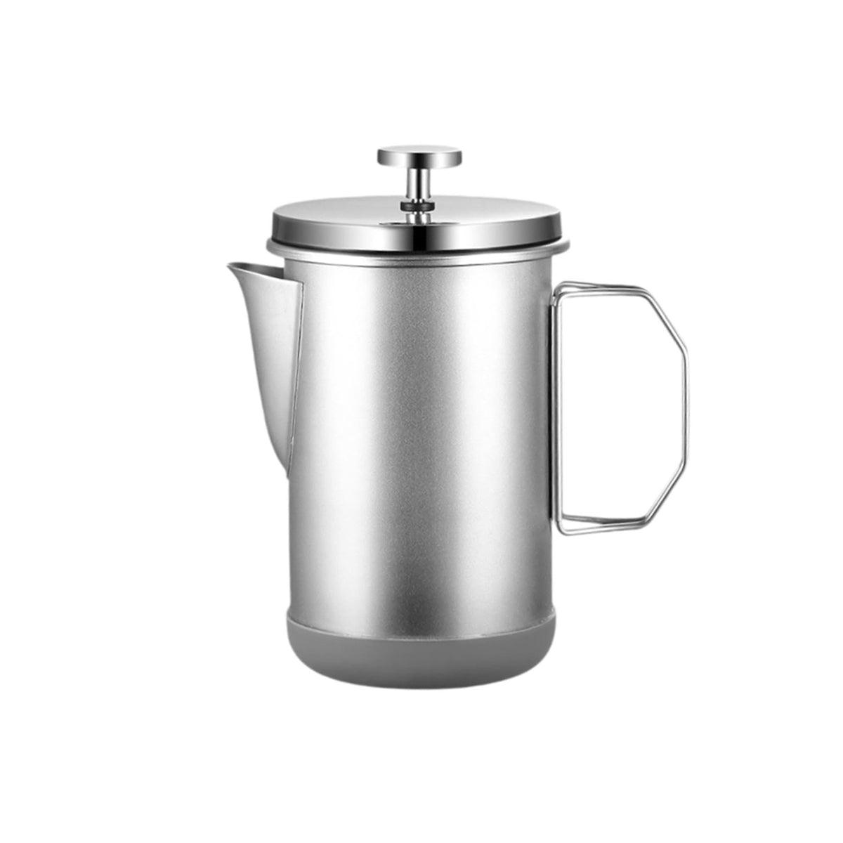 1L Stainless Steel French Press Coffee Maker - Portable Camping Plunger Pot