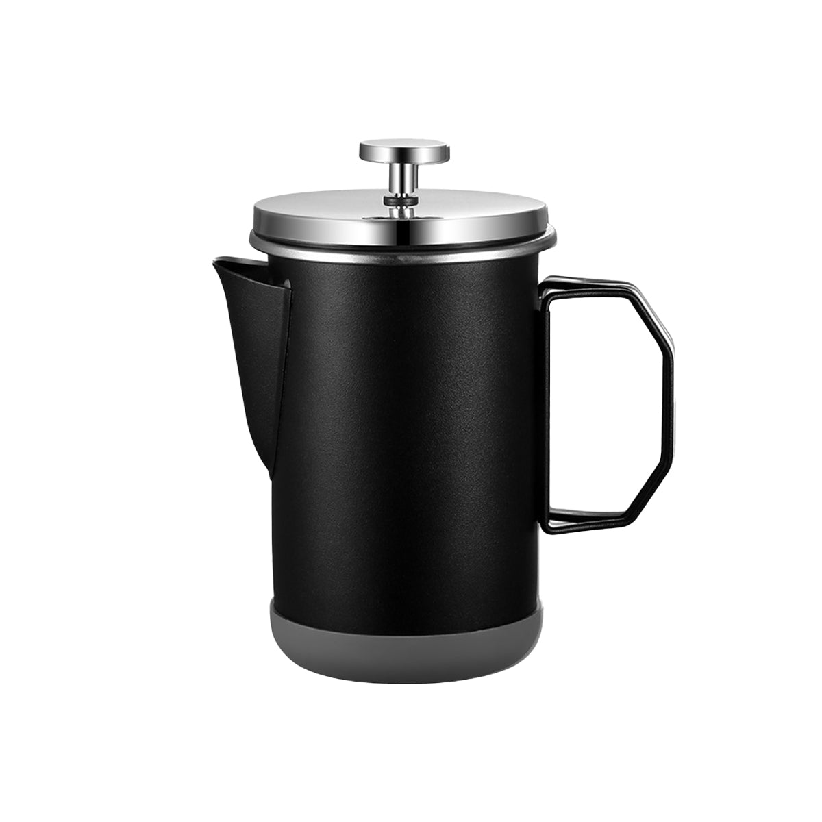 1L Stainless Steel French Press Coffee Maker - Portable Camping Plunger Pot