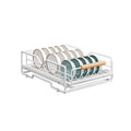 Pull Out Storage Rack Kitchen Dish Bowl Organiser Carbon Steel 40 x 30 x 13cm