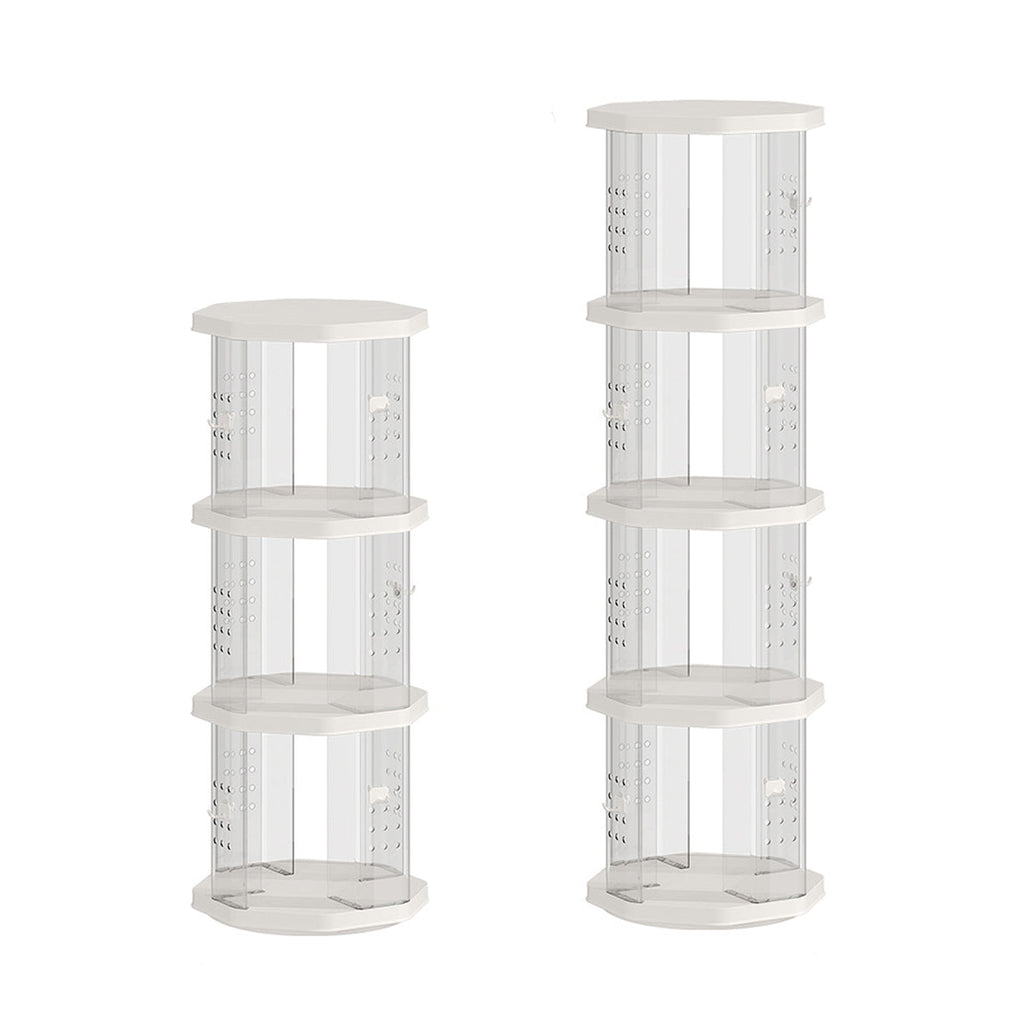 Floor-Standing Rotating Bookshelf Book Toy Storage Corner Display Space Saving
