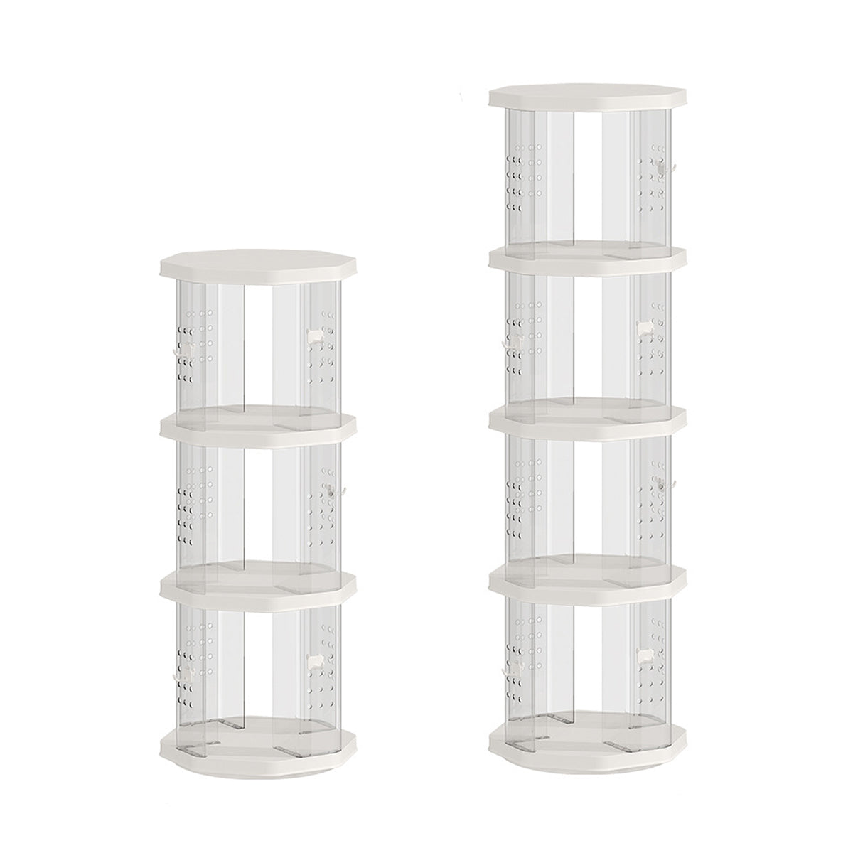 Floor-Standing Rotating Bookshelf Book Toy Storage Corner Display Space Saving