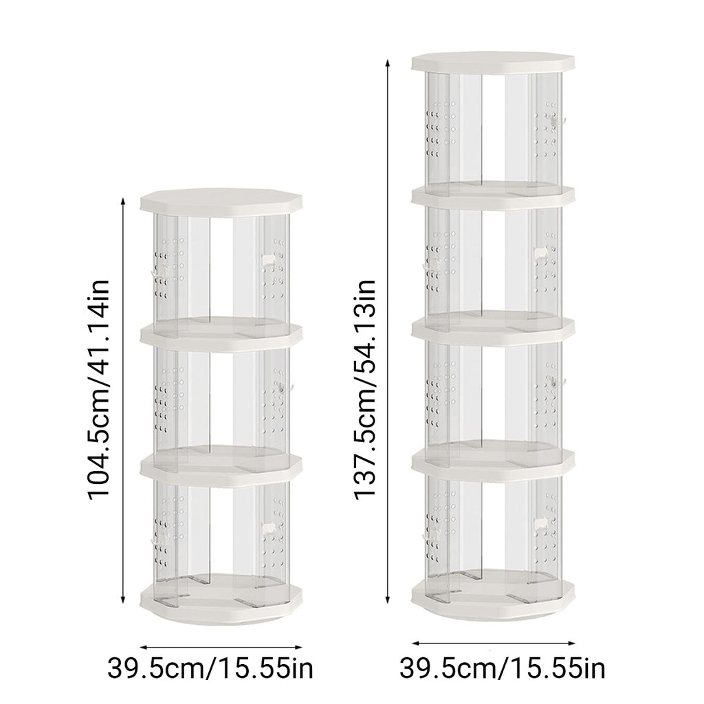 Floor-Standing Rotating Bookshelf Book Toy Storage Corner Display Space Saving