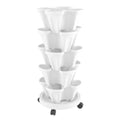 NNEDSZ Green Fingers Garden Bed 5 Tier Vertical Garden Strawberry Stackable Planters Herbs Petunias-0