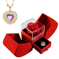 NNEOBA Mom and Daughter Matching Jewelry Pendant Necklace Set with Soap Forever Rose Gift Box - Style-20-0