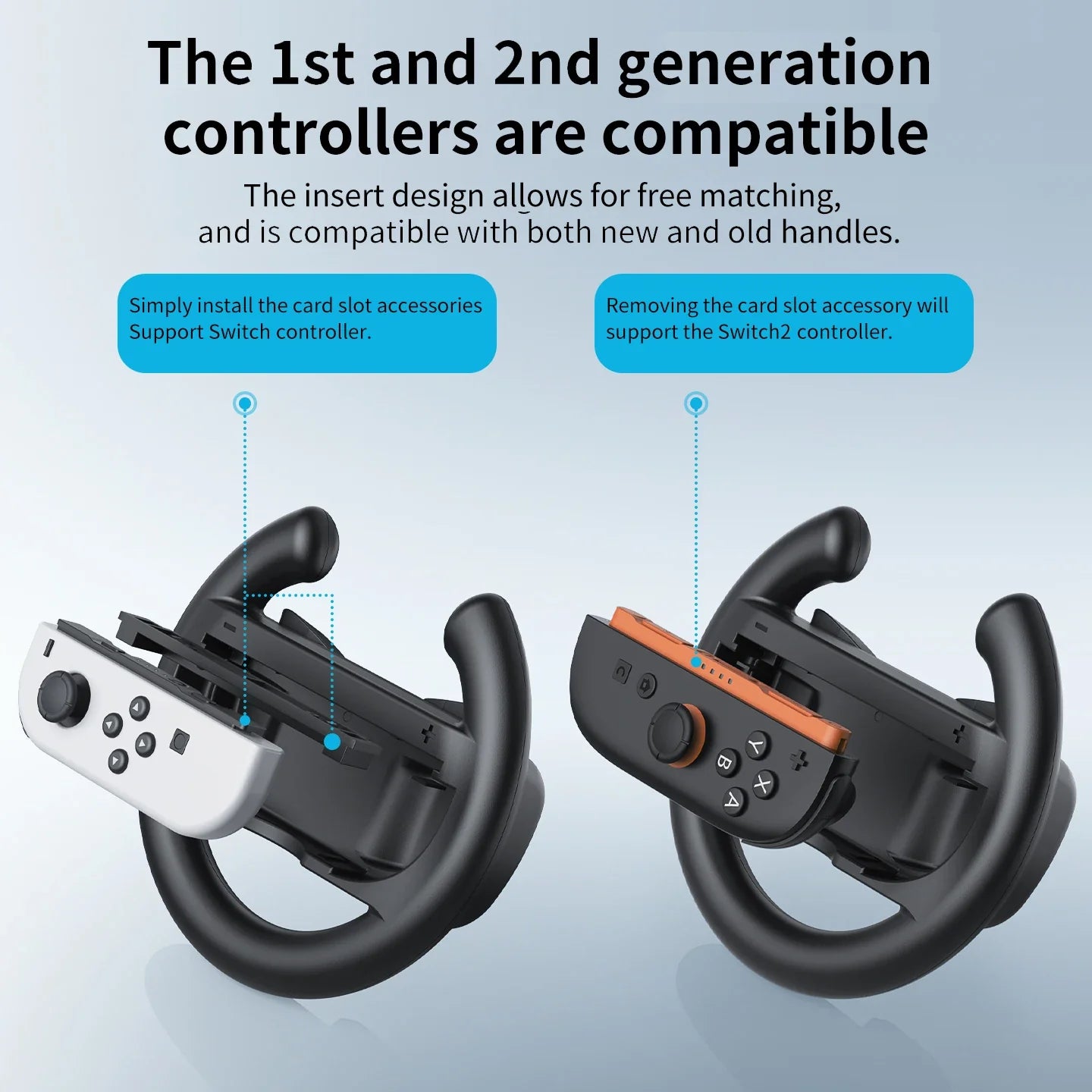 NNEOBA Racing Wheel Stand for Switch – Joy-Con Steering Wheel with Suction Base-1