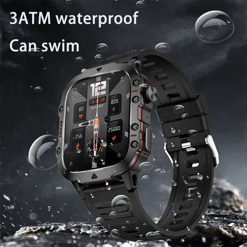 NNEOBA Rugged Military GPS Smart Watch - AMOLED 1.96" HD Display-1