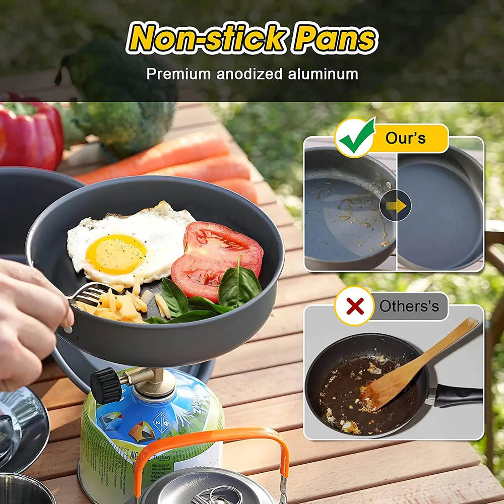 Outdoor Camping Cookware Set Orange