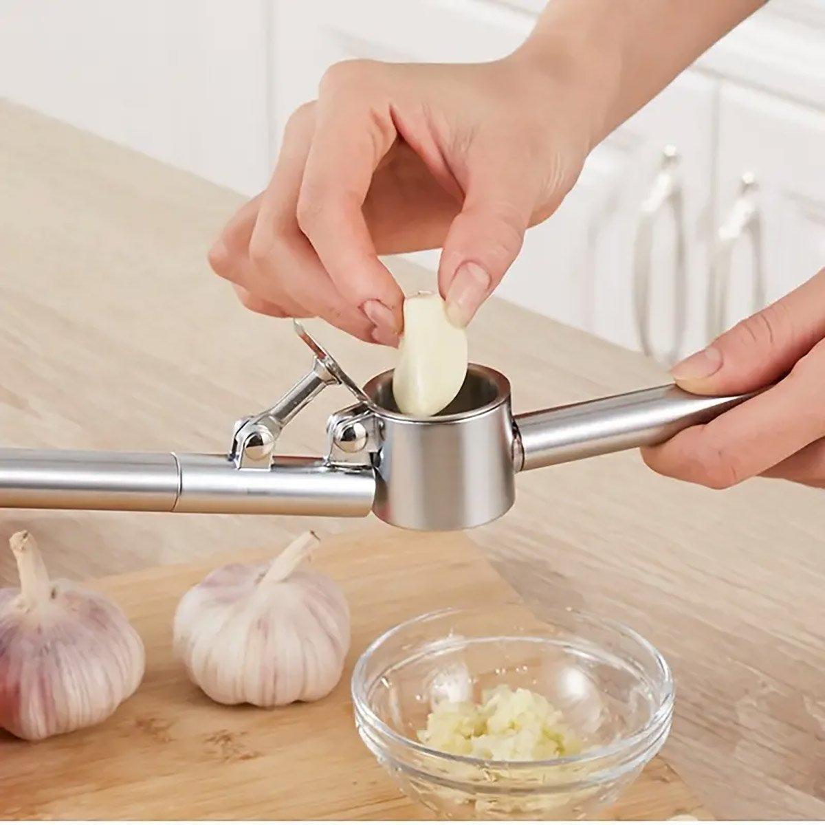 不鏽鋼蒜泥器削皮器鋅合金廚房工具蒜頭壓碎器