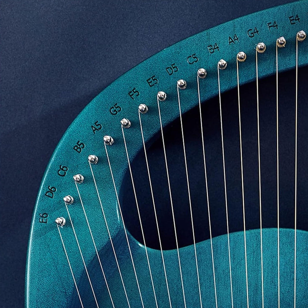 Solid Wood Veneer Laiya 24-String Harp Basic Model Beginner Music Instrument