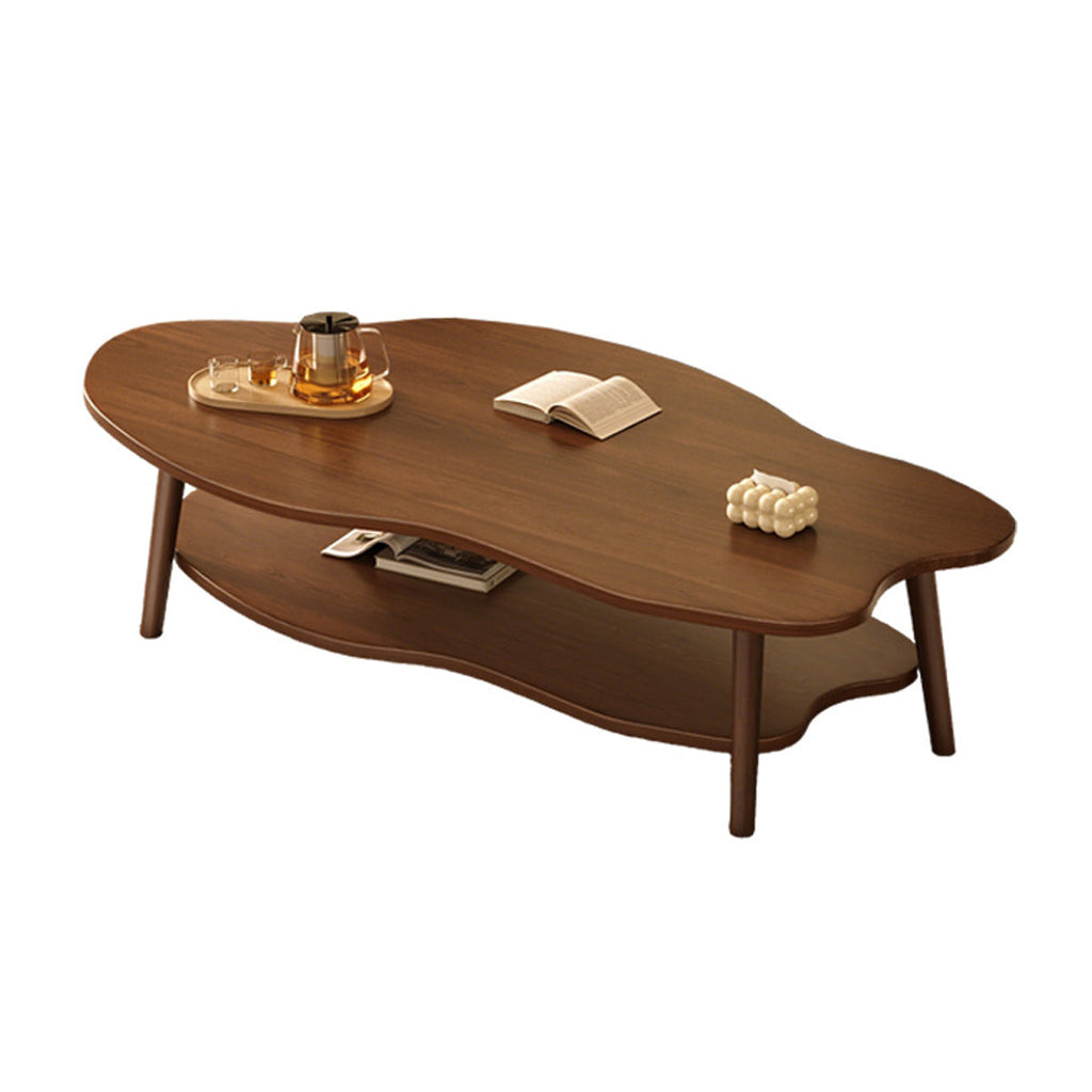 Double-Tiered Coffee Table Stable Anti-Slip Sturdy for Living Room Modern Home-6