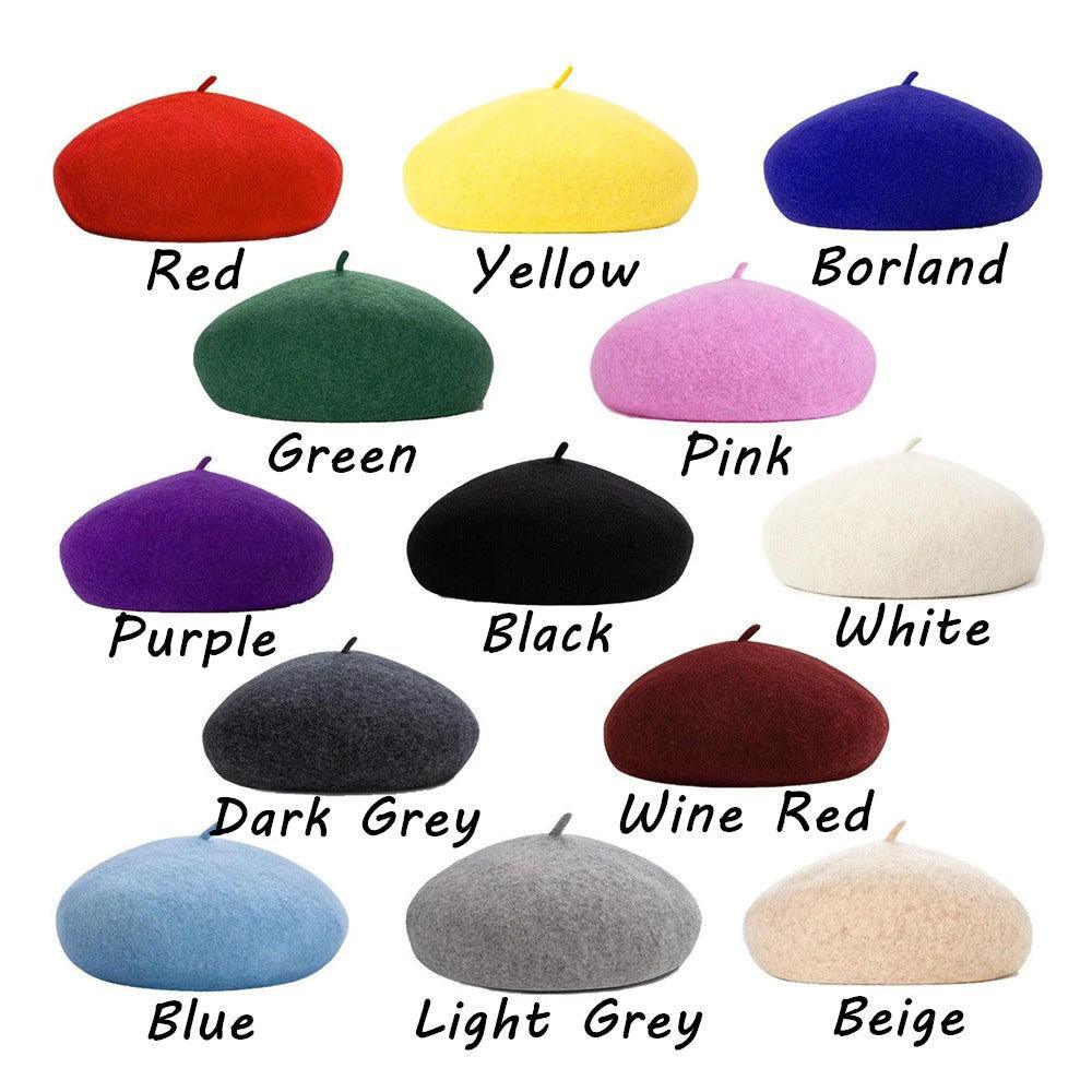Women Ladies Beanie Wool French Beret Newsboy Hat Cap Winter Warm Hats Girls