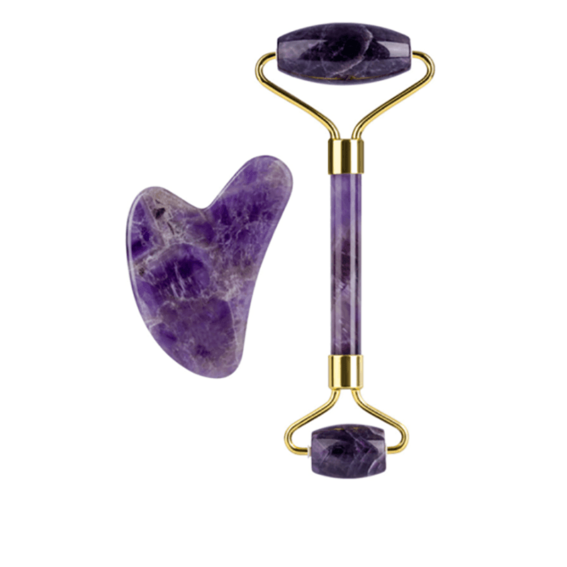 Jade Face Massage Roller Facial Massager Beauty Tool Body Eye Neck Gua Sha Board