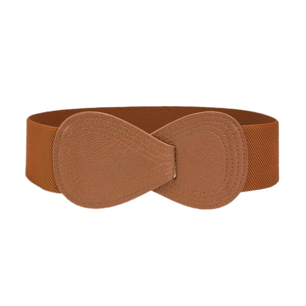 Fashion Belt Red Elastic Waist Cover Wide Belt Women Black Elastic Bow Decoration