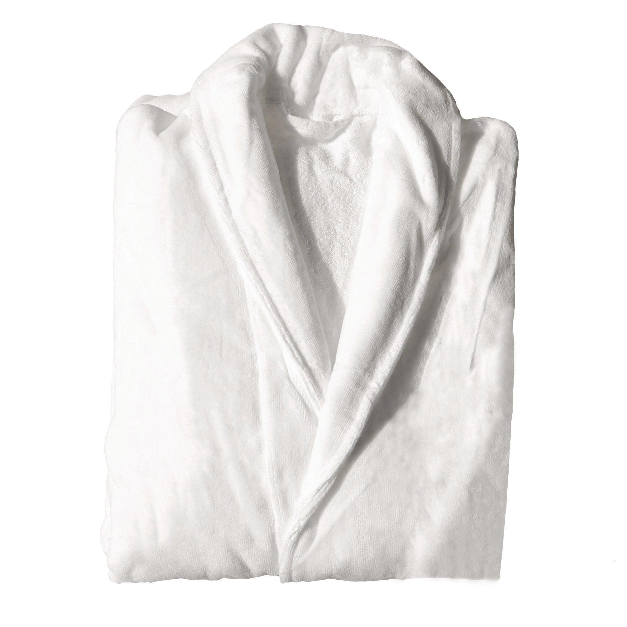 Cotton Kimono Collar Bathrobe Hotel Quality Thick Fleece Towel Embroidered Robe-6