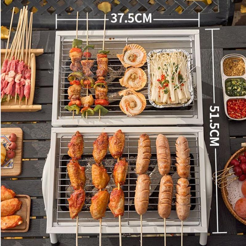 Grillz Charcoal BBQ Portable Grill Camping Barbecue Outdoor Cooking Smoker
