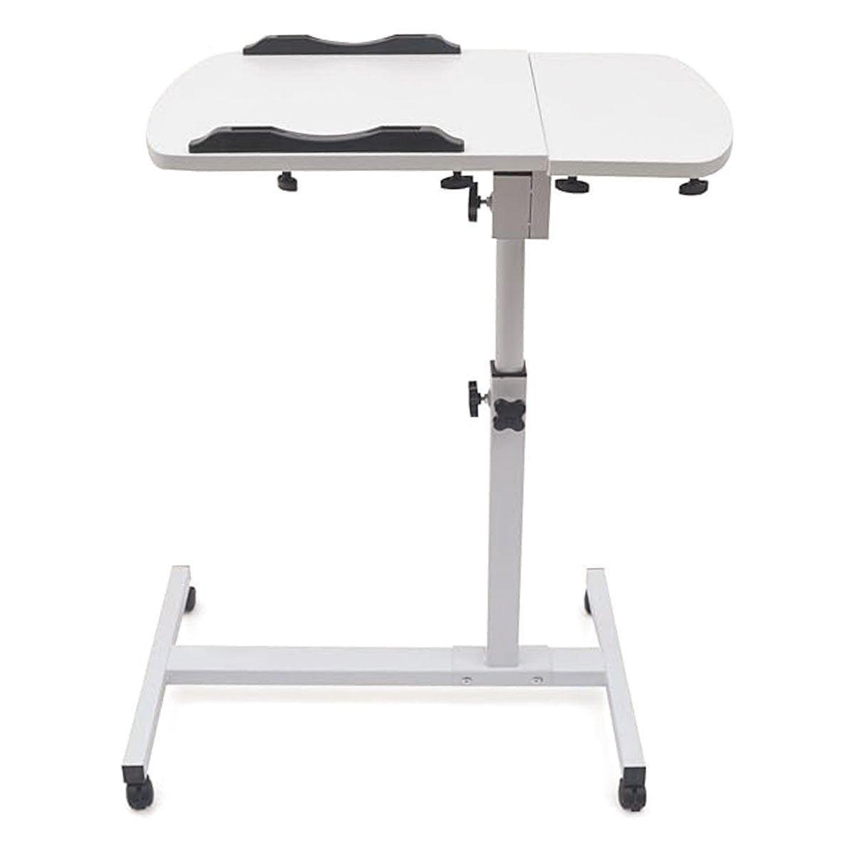 Adjustable Folding Computer Desk Stand Floor-Standing Movable Bedside Table-6
