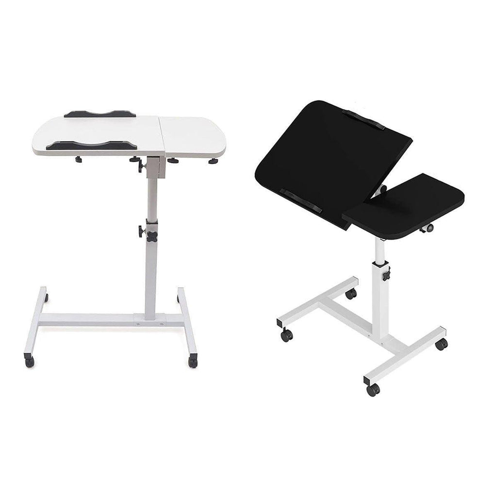 Adjustable Folding Computer Desk Stand Floor-Standing Movable Bedside Table-1