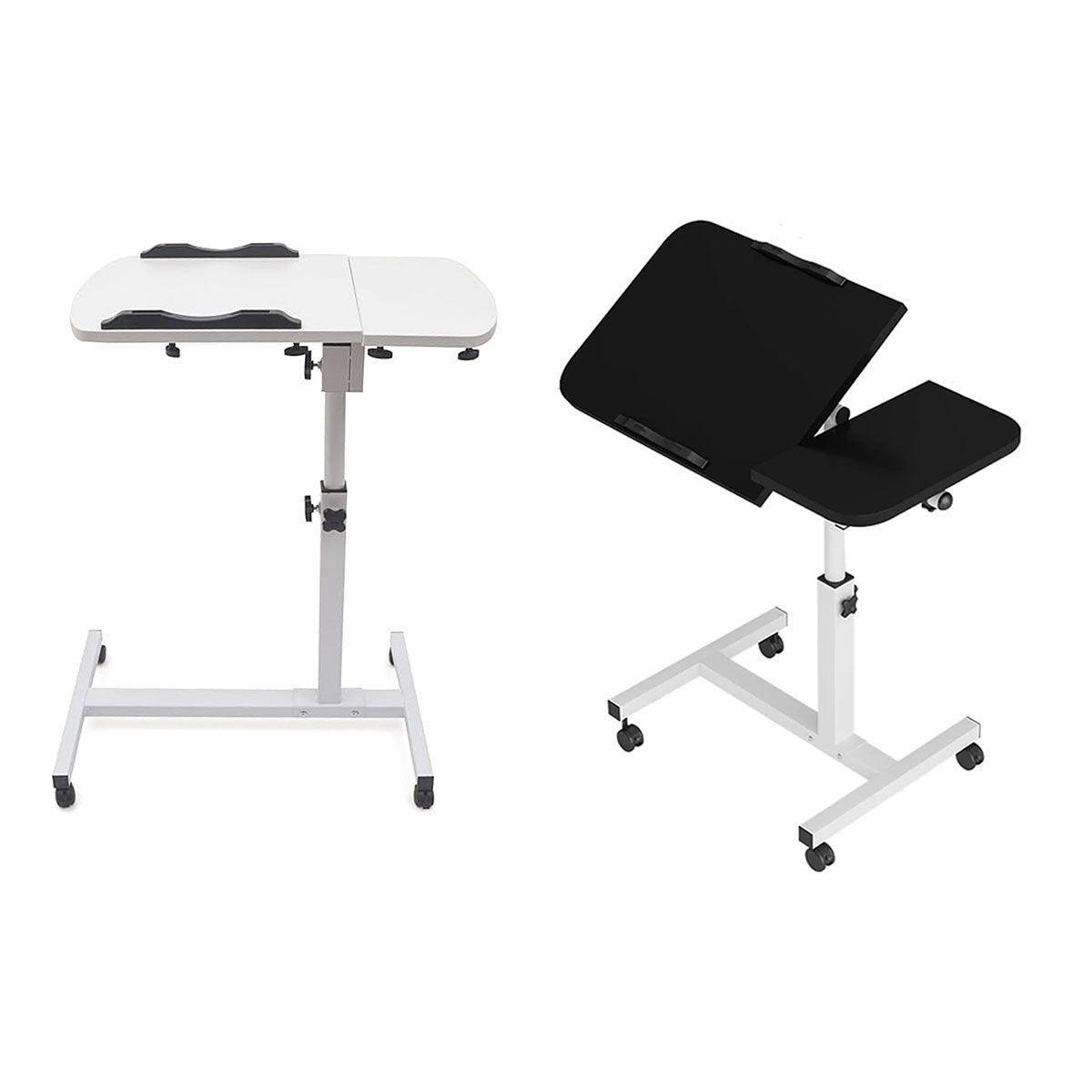 Adjustable Folding Computer Desk Stand Floor-Standing Movable Bedside Table-1